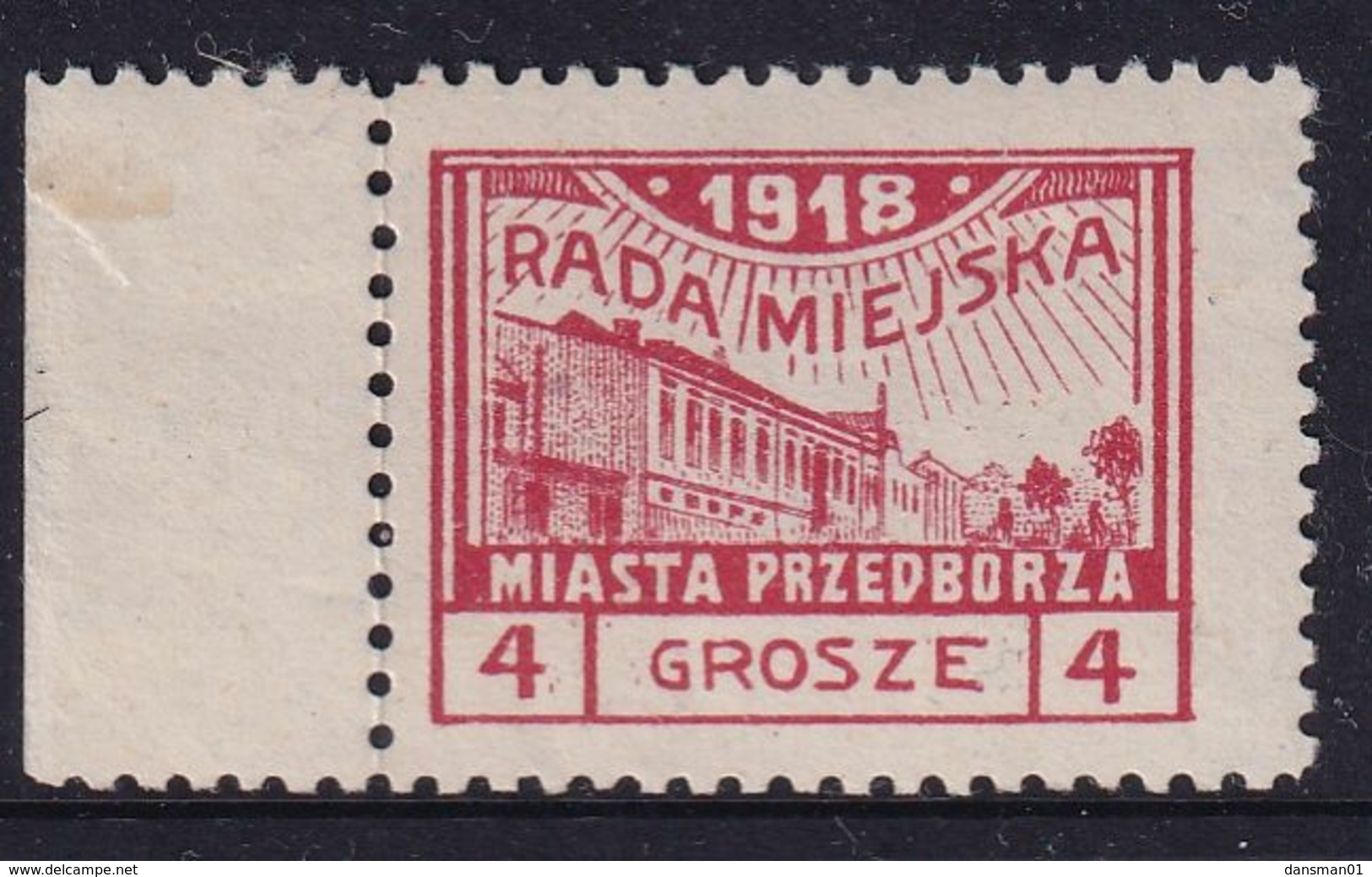 POLAND 1918 Przedborz Local Fi 8B T.1 Mint Hinged ZL10 - Errors & Oddities