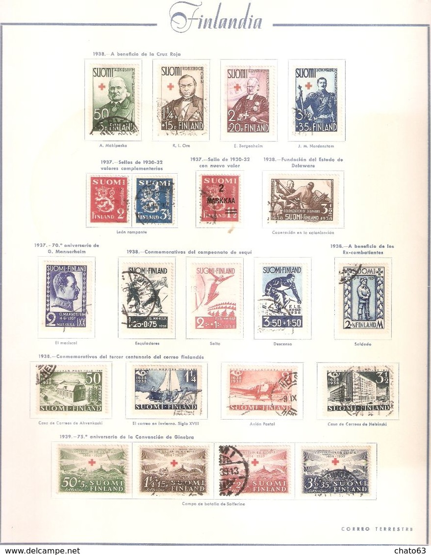 COLECCIÓN FINLANDIA. AÑOS 1856 A 1987. USADO