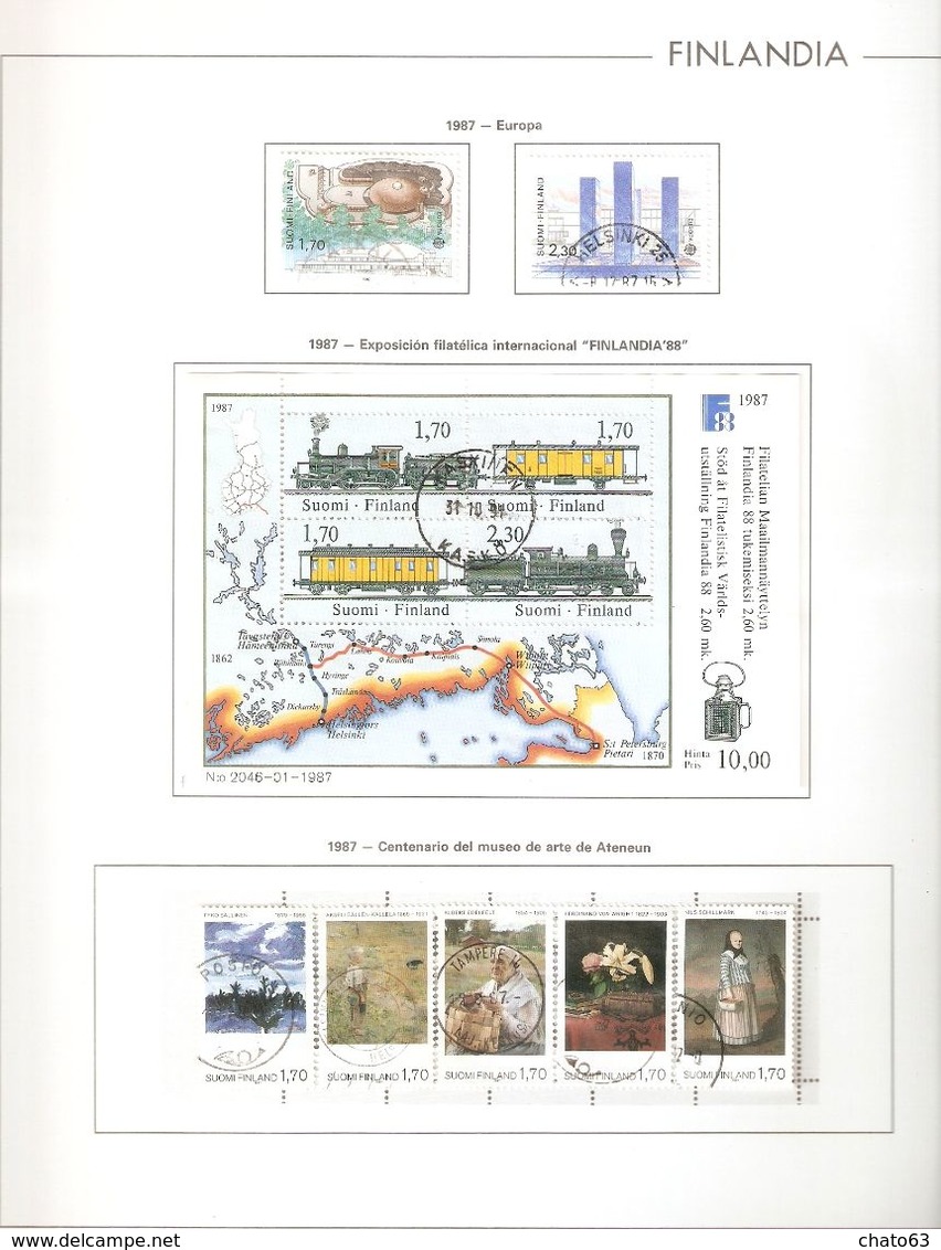 COLECCIÓN FINLANDIA. AÑOS 1856 A 1987. USADO