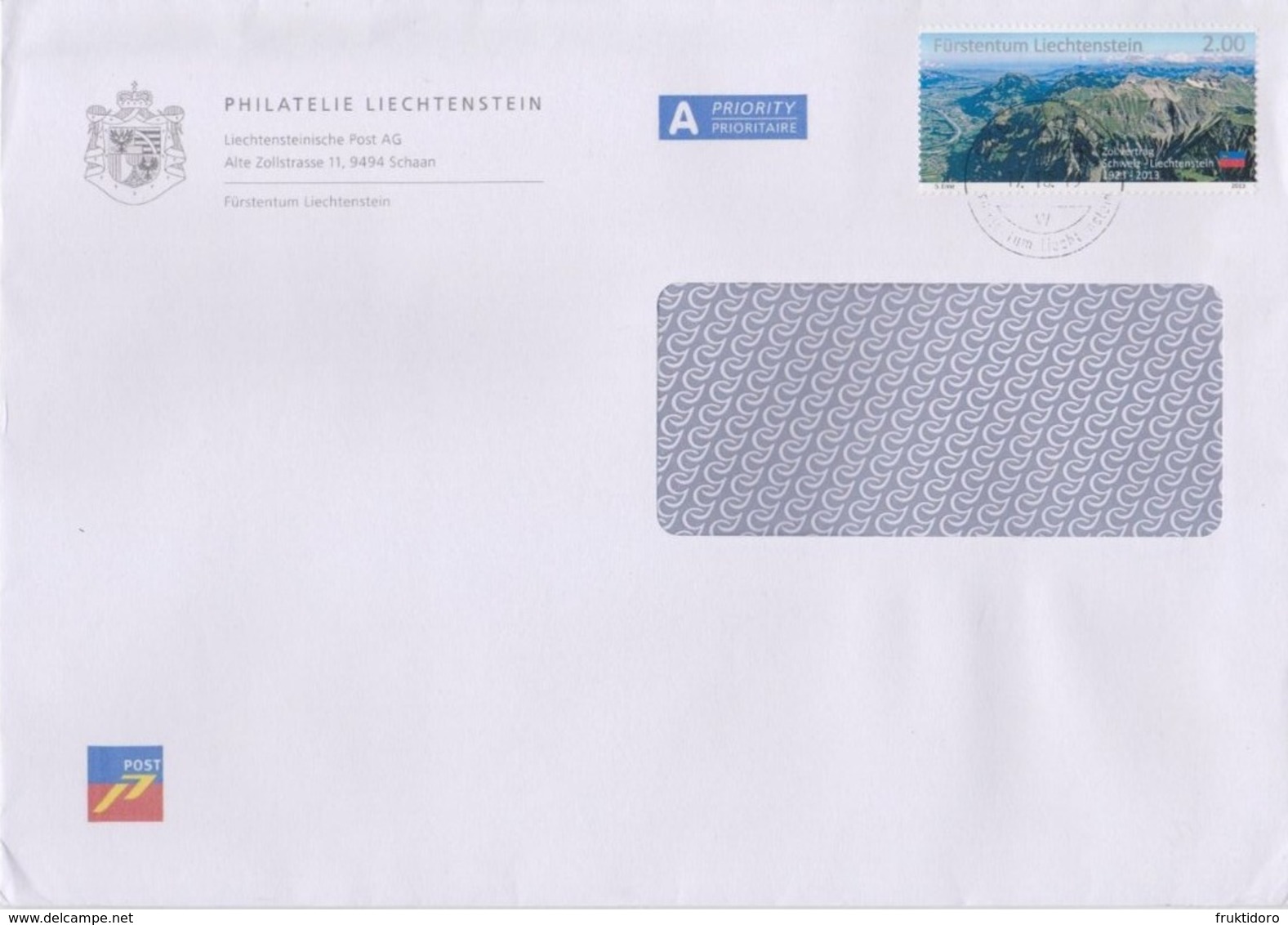 Liechtenstein Postmark - Envelope Philatelie Liechtenschtein With Mi 1668 Switzerland - Liechtenstein Customs Treaty - Frankeermachines (EMA)