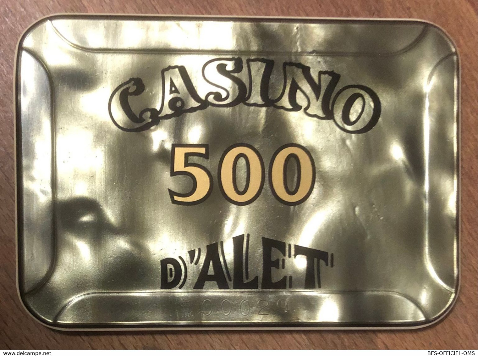 11 ALET-LES-BAINS CASINO PLAQUE DE 500 FRANCS N°00029 JETON CHIP TOKENS COINS GAMING - Casino