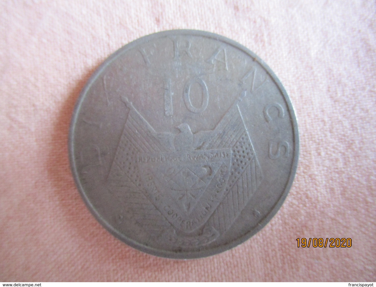 Rwanda: 10 Francs 1964 - Rwanda