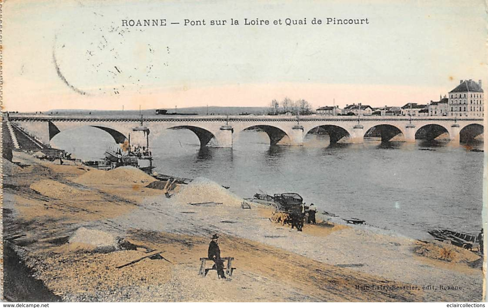 Roanne        42       Pont Sur La Loire Et Quai Pincourt       (voir Scan) - Roanne