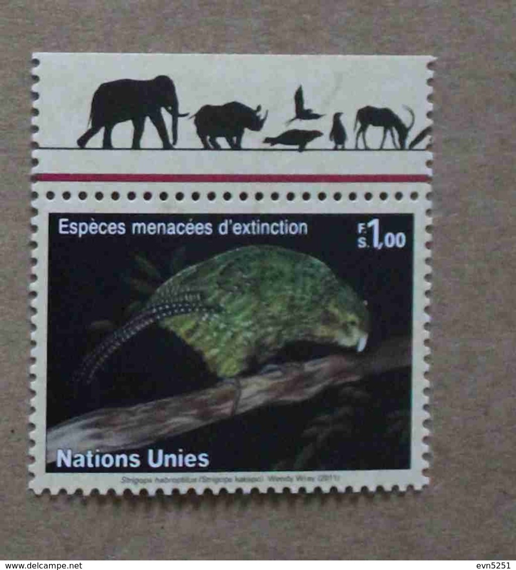 Ge11-01 : Nations-Unies (Genève) / Protection De La Nature - Strigops Kakapo ( Kakapo Ou Perroquet-hibou) - Neufs