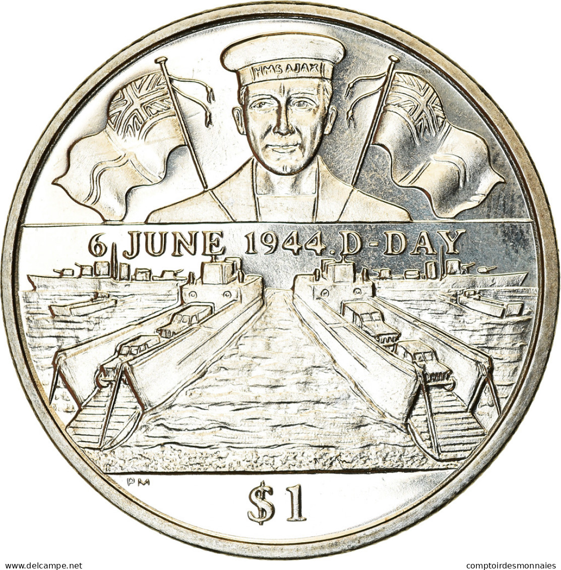 Monnaie, BRITISH VIRGIN ISLANDS, Dollar, 2004, Pobjoy Mint, D-Day - Marine, SPL - Jungferninseln, Britische