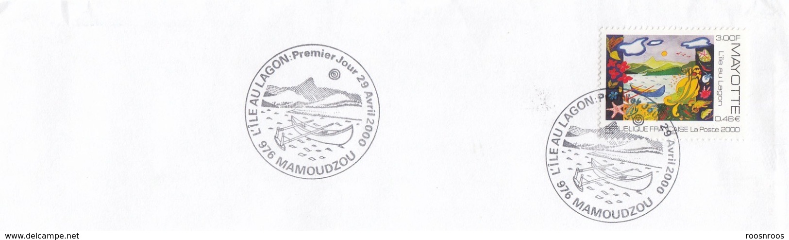 PETIT LOT CACHETS FDC SUR FRAGMENTS - PREMIER JOUR - MAYOTTE 1999 A 2002