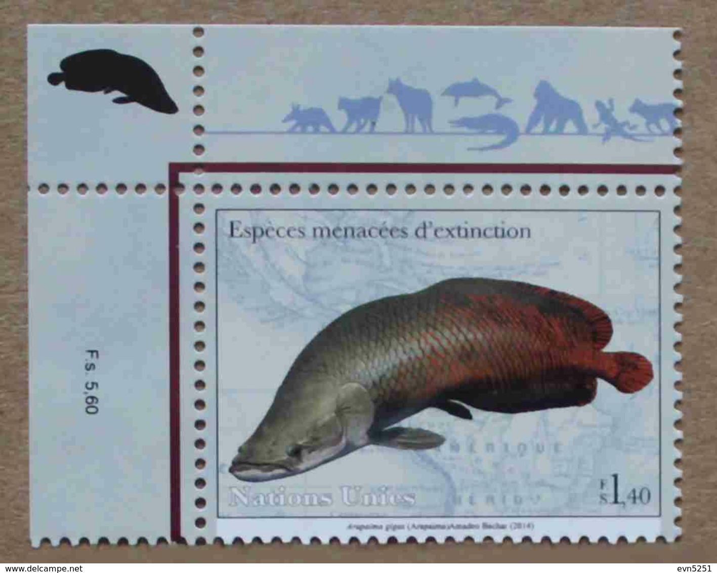 Ge14-01 : Nations-Unies (Genève) / Protection De La Nature - Arapaima (Pirarucu Ou Paiche) - Neufs