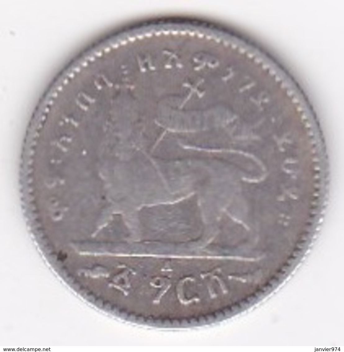 ETHIOPIE. GERSH EE 1895 A (1903) . MENELIK II . ARGENT - Ethiopie