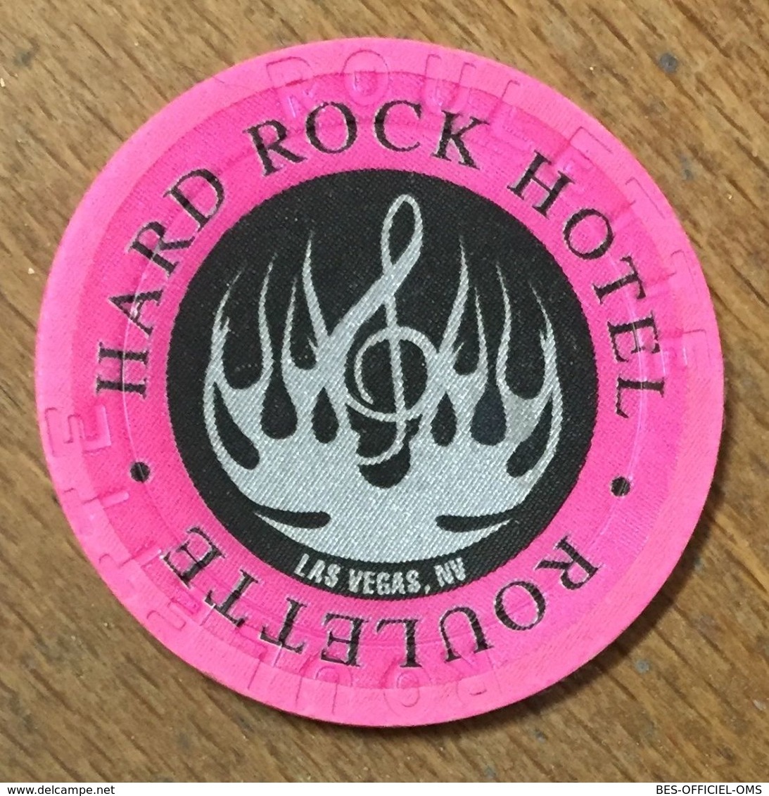 USA NEVADA LAS VEGAS HARD ROCK HOTEL CASINO CHIP ROULETTE ROSE TOKEN COIN - Casino