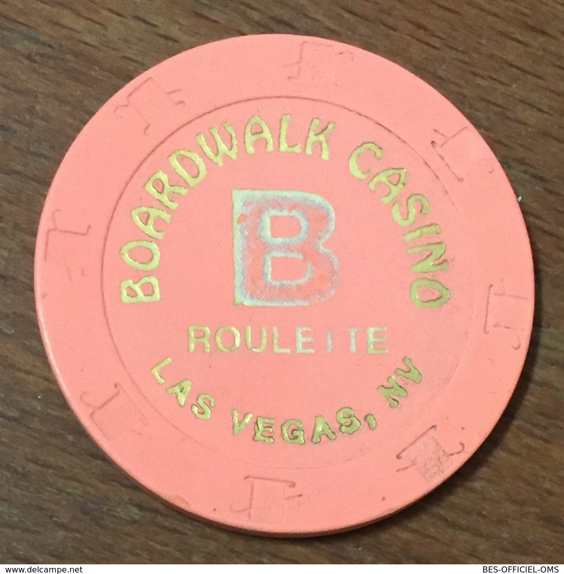 USA NEVADA LAS VEGAS BOARDWALK CASINO CHIP ROULETTE CLOSED FERMÉ JETON TOKEN COIN - Casino