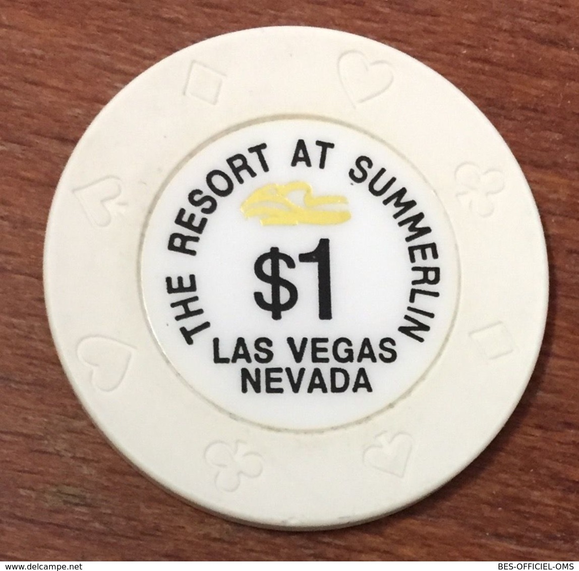 USA NEVADA LAS VEGAS THE RESORT AT SUMMERLIN CASINO CHIP $1 JETON TOKEN COIN - Casino