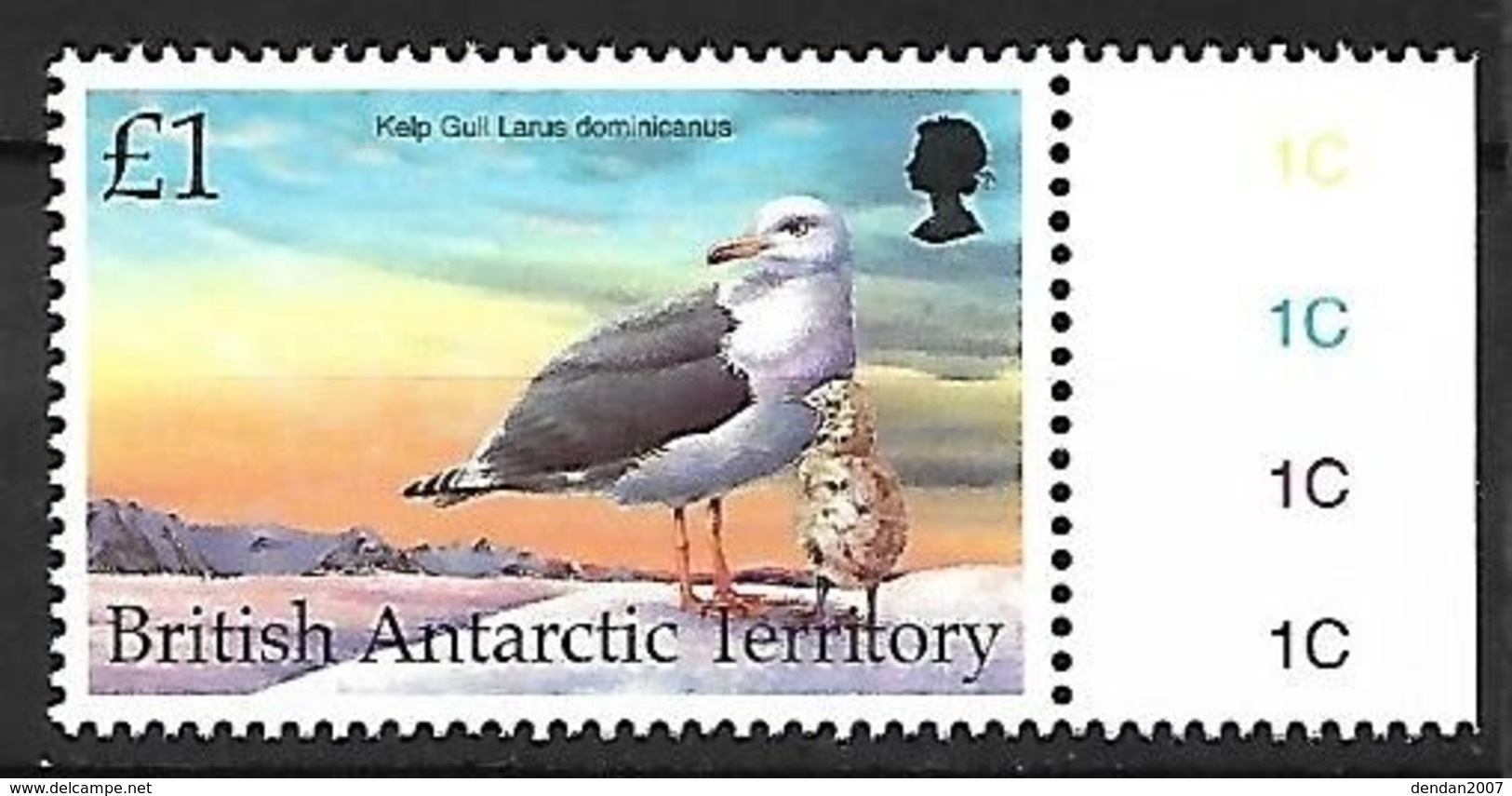 British Antarctic Territory - BAT - 1998 MNH :     Kelp Gull   - Larus Dominicanus - Mouettes