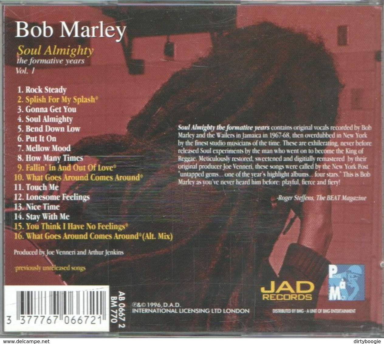 Bob MARLEY - Soul Almighty - The Formative Years Vol. 1 - CD - Reggae