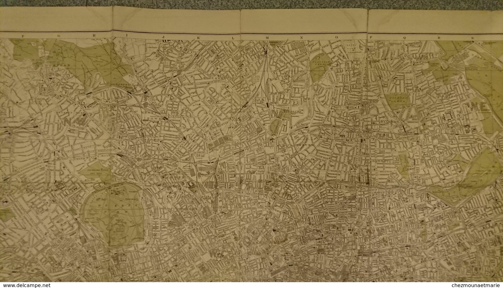 1909 LONDRES - CARTE PLAN LONDON POST OFFICE DIRECTORY 180*76 CM - Carte Geographique