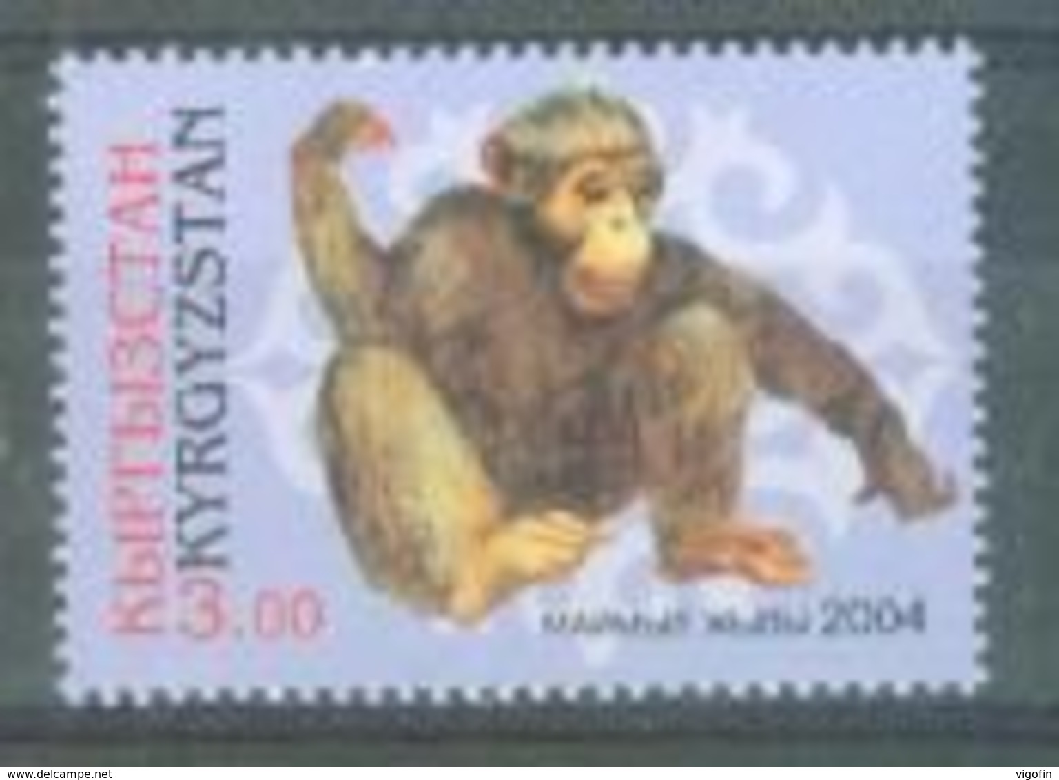 KIRG 2004 FAUNA, KIRGISTAN, 1 X 1v, MNH - Chimpanzees