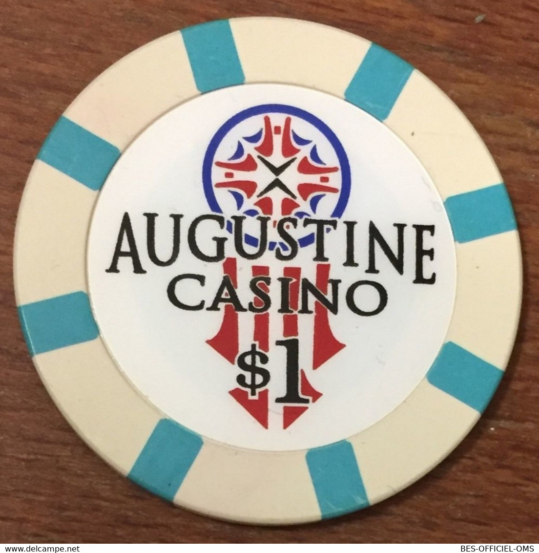 ÉTATS-UNIS USA CALIFORNIE COACHELLA AUGUSTINE CASINO CHIP $ 1 JETON TOKENS COINS - Casino