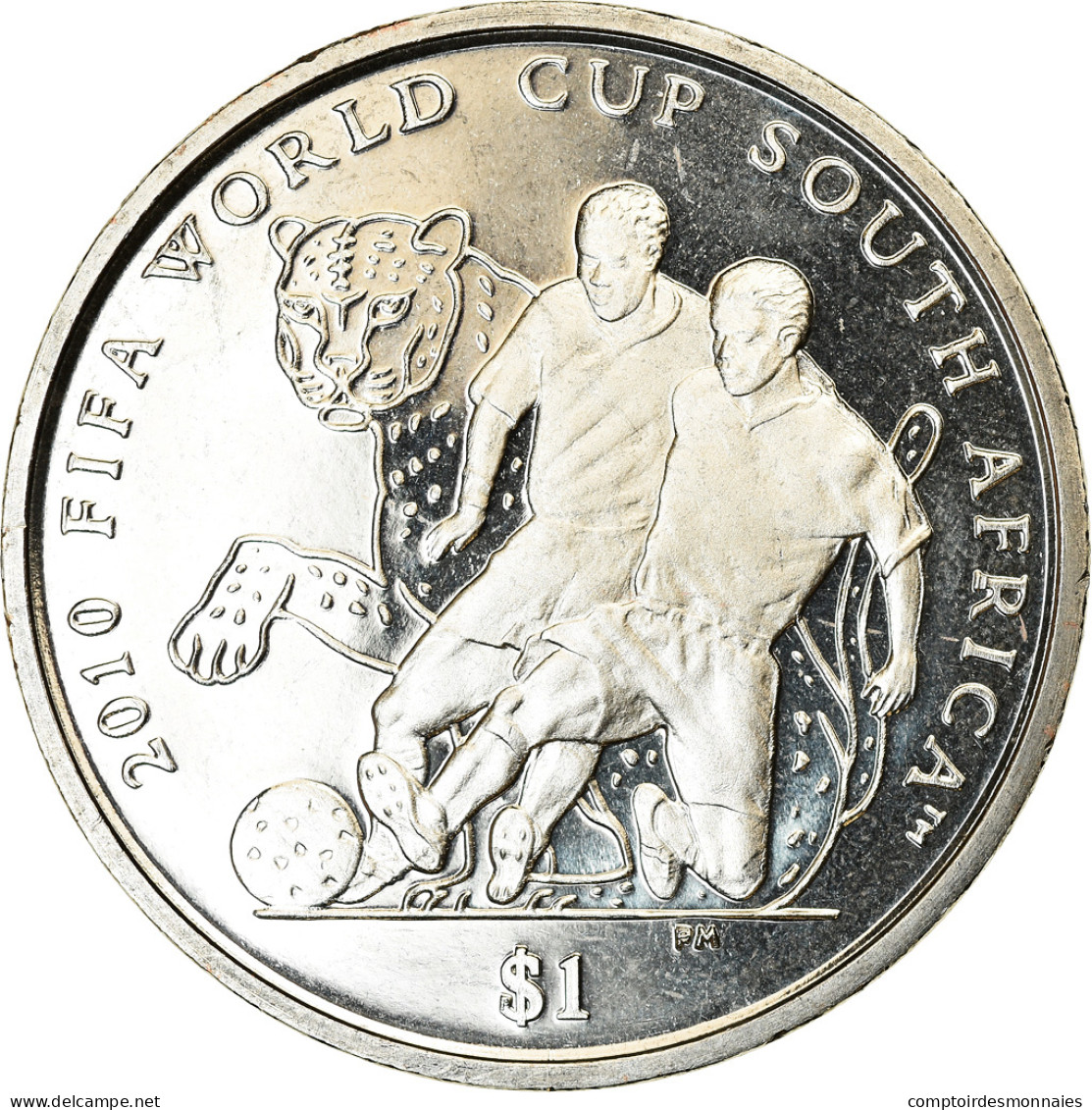 Monnaie, BRITISH VIRGIN ISLANDS, Dollar, 2010, Franklin Mint, Coupe Du Monde De - Iles Vièrges Britanniques