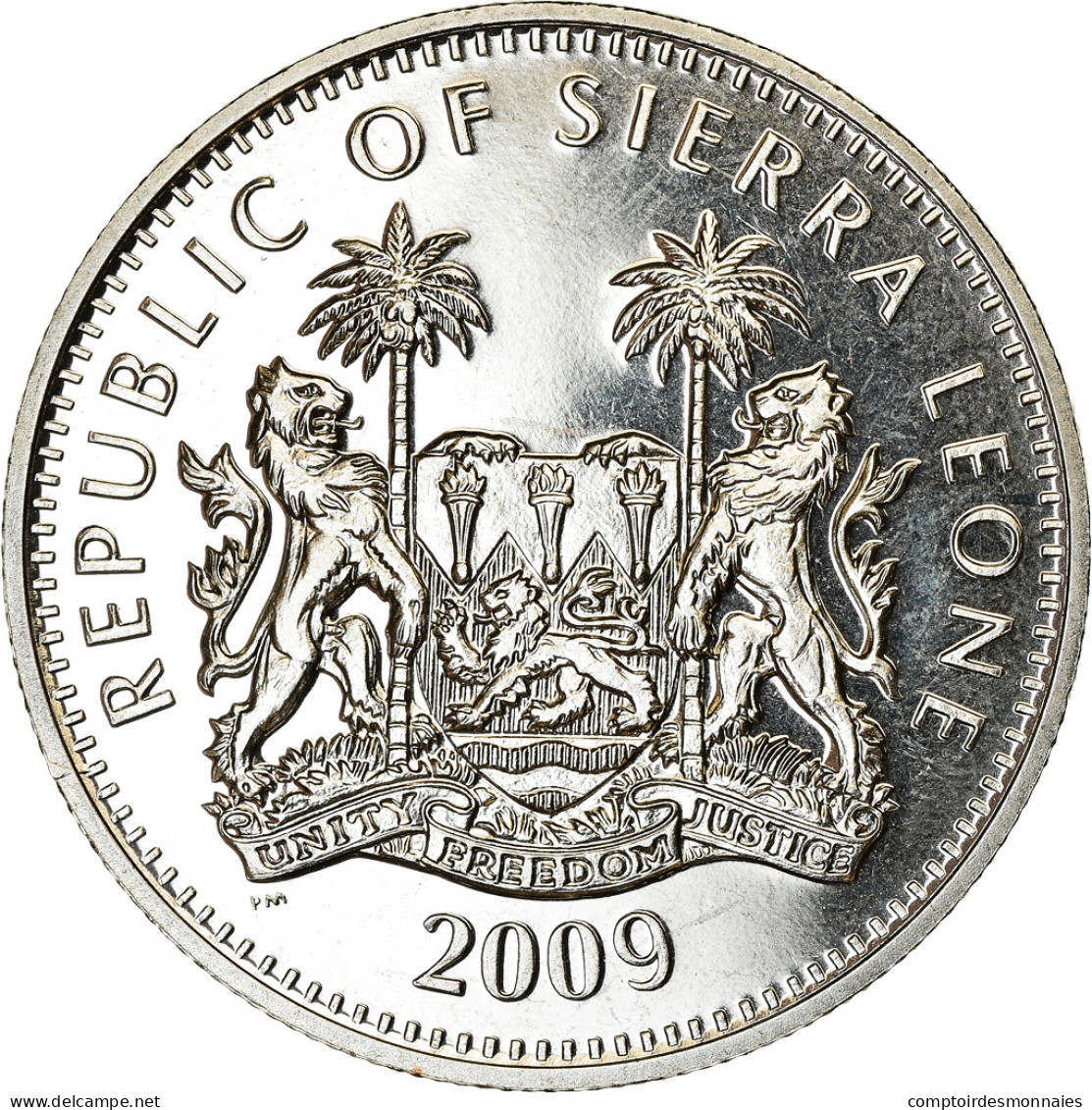 Monnaie, Sierra Leone, Dollar, 2009, British Royal Mint, Jeux Olympiques D'hiver - Sierra Leone