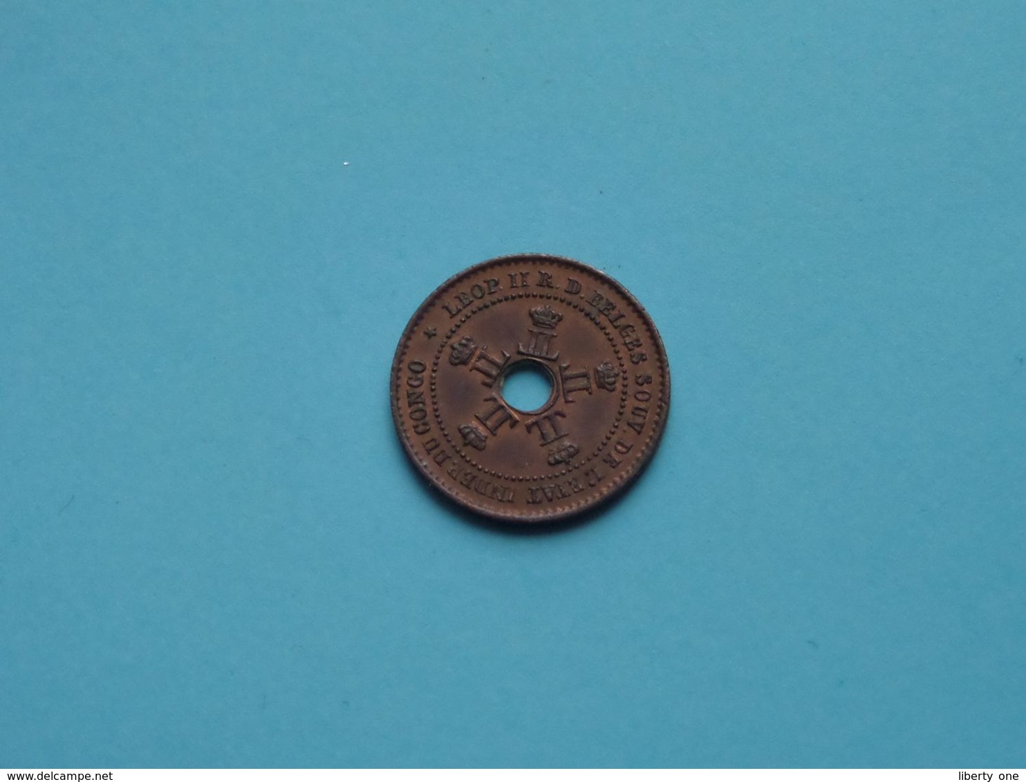 1888 > 1 Cent. ( KM 1 ) > ( Uncleaned Coin / For Grade, Please See Photo ) ! - 1885-1909: Leopold II.