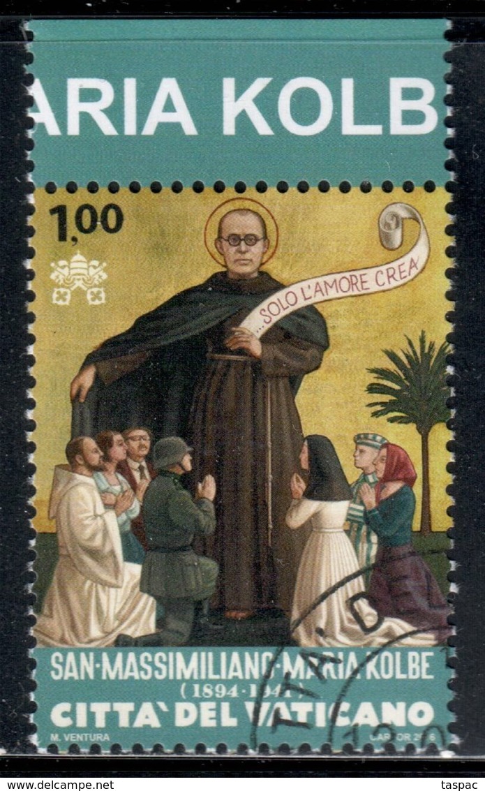 Vatican 2016 Mi# 1878 Used - 75th Anniv. Of The Death Of Saint Maximilian Mary Kolbe - Oblitérés