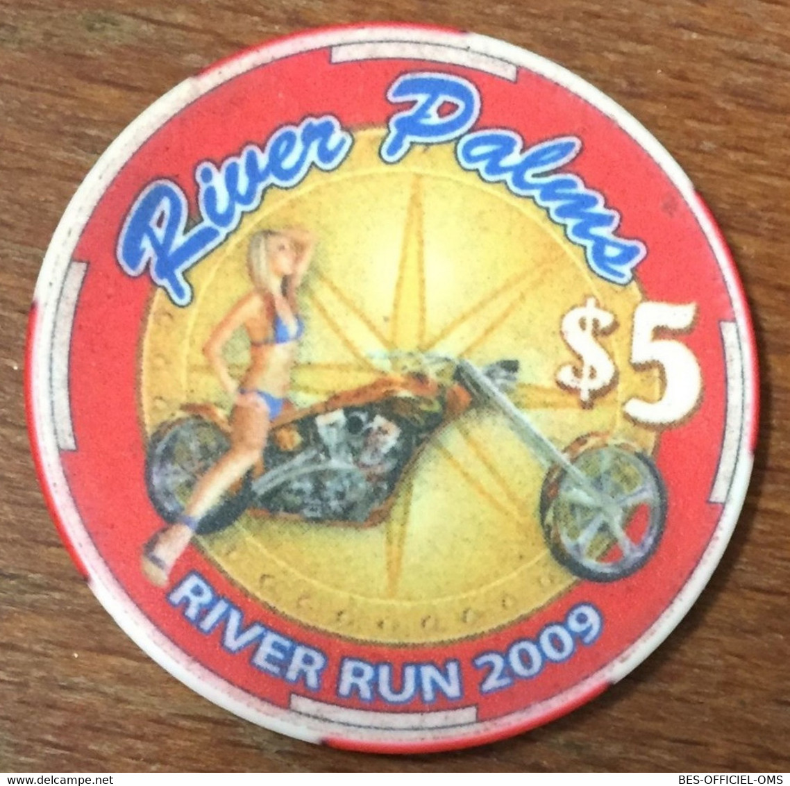 USA NEVADA LAUGHLIN RIVERS PAKM CASINO CHIP $ 5 JETON TOKENS COINS GAMING - Casino