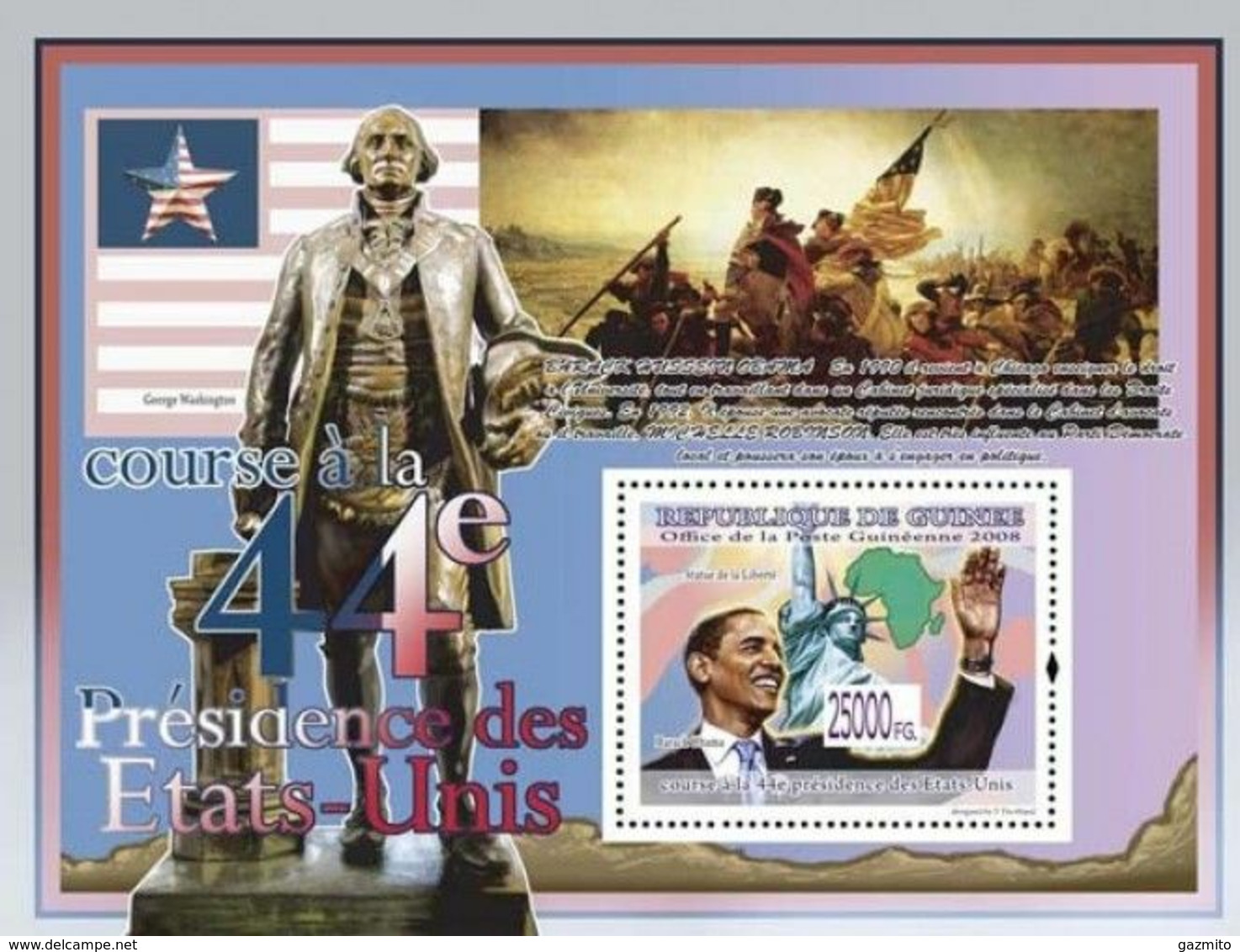 Guinea 2008, President Obama, Art, Washington, BF - George Washington