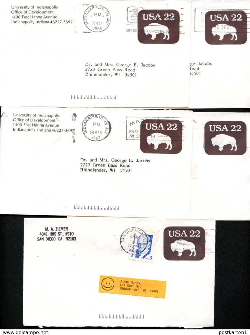 U608 8 PSE Covers BISON Used Domestic And To East- West- Germany 1986-88 - 1981-00