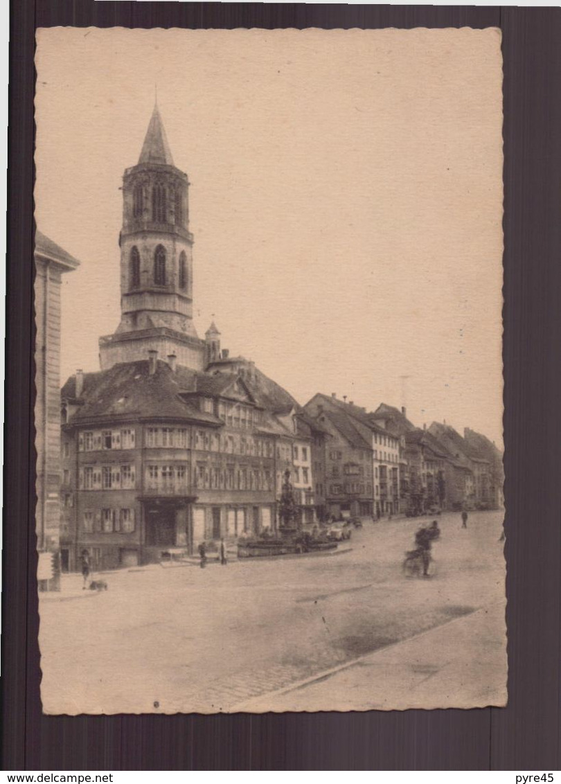 ALLEMAGNE ROTTWEIL SUR LE NECKAR FONTAINE DU MARCHE ET EGLISE DE LA CHAPELLE - Rottweil