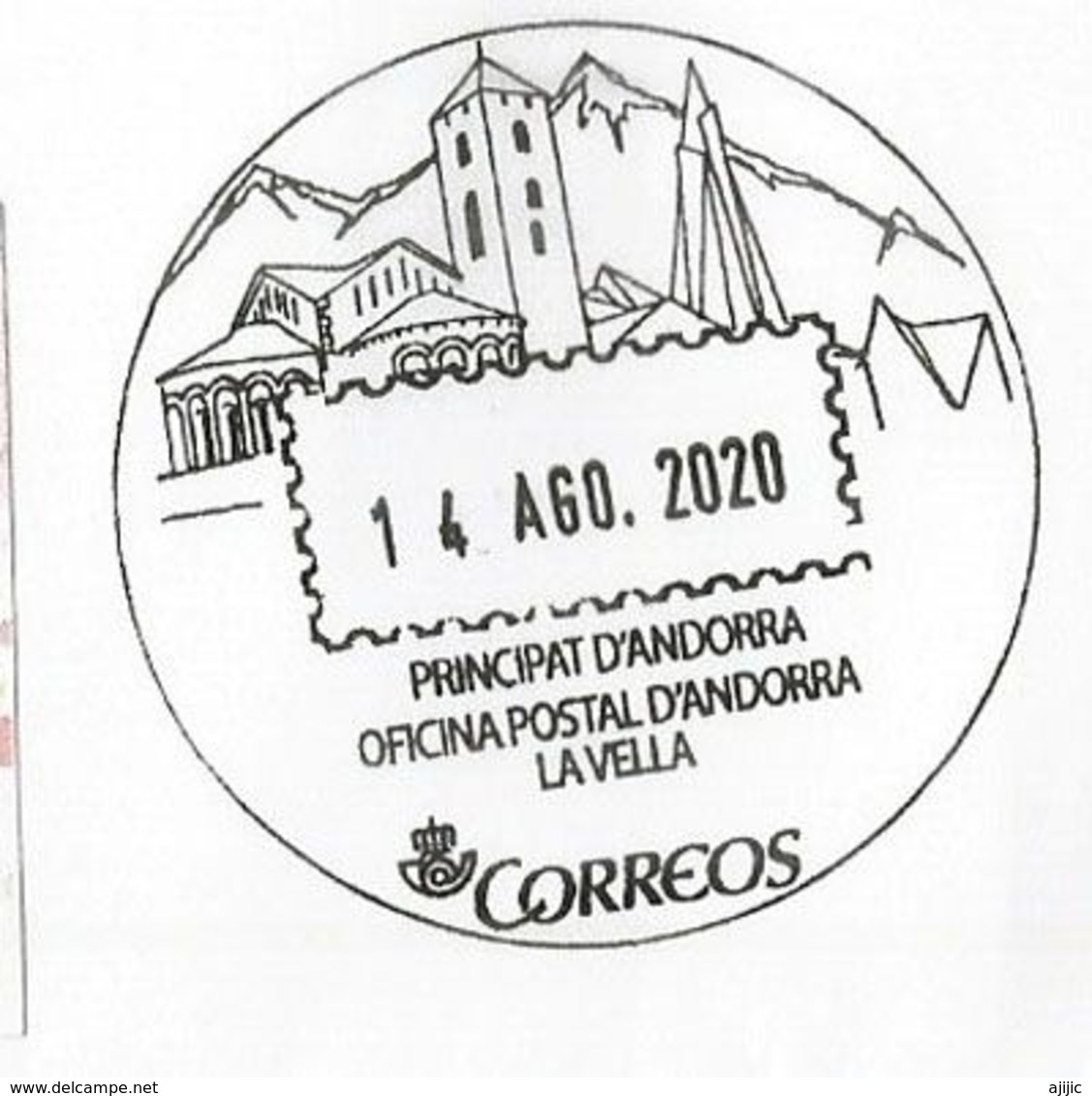 Letter 2020 From TOKYO Sent Andorra, During Lockdown COVID19, CORONAVIRUS W/ Local Prevention Sticker + Arrival Postmark - Covers & Documents