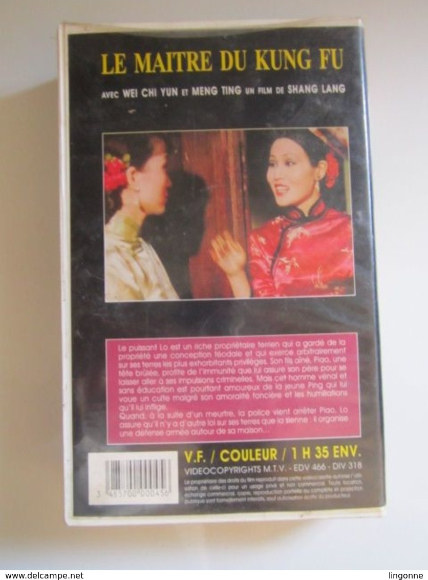 CASSETTE VIDEO VHS LE MAÎTRE DU KUNG FU - Action, Adventure