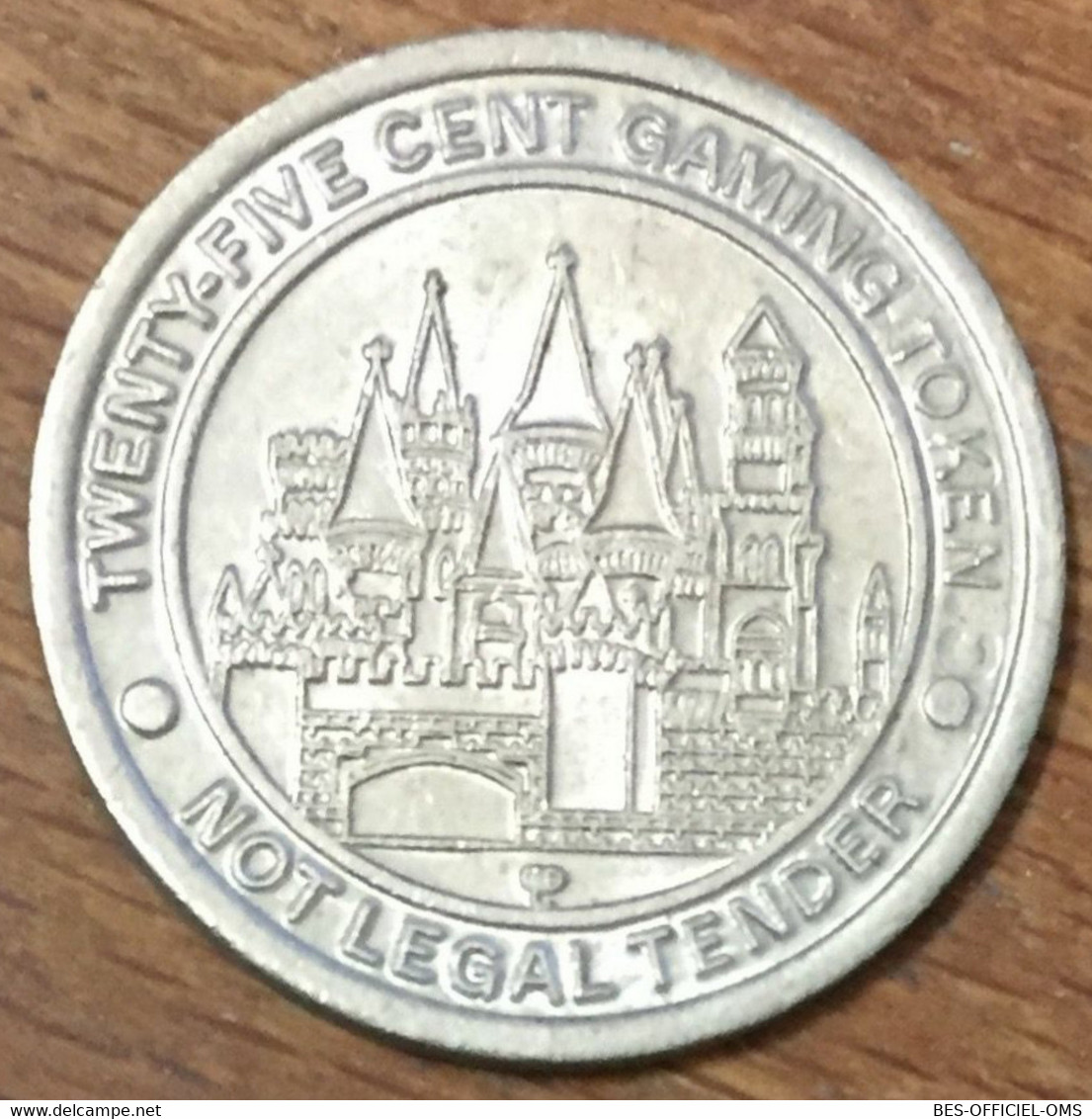 ÉTATS-UNIS USA FLORIDE PALM HARBOUR CAMELOT CASINO CRUISES CHIP 25 CENTS METAL SLOT MACHINE JETON GAMING TOKEN COIN - Casino