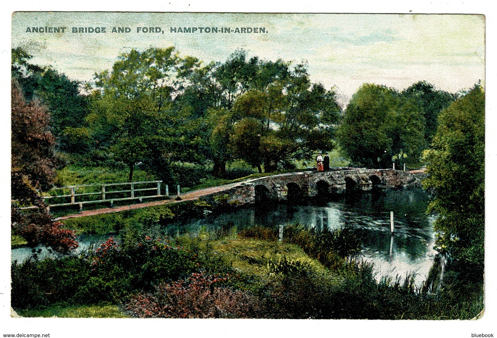 Ref 1395 - 1907 Postcard - Ancient Bridge & Ford Hampton In Arden - Solihull Warwickshire - Other & Unclassified