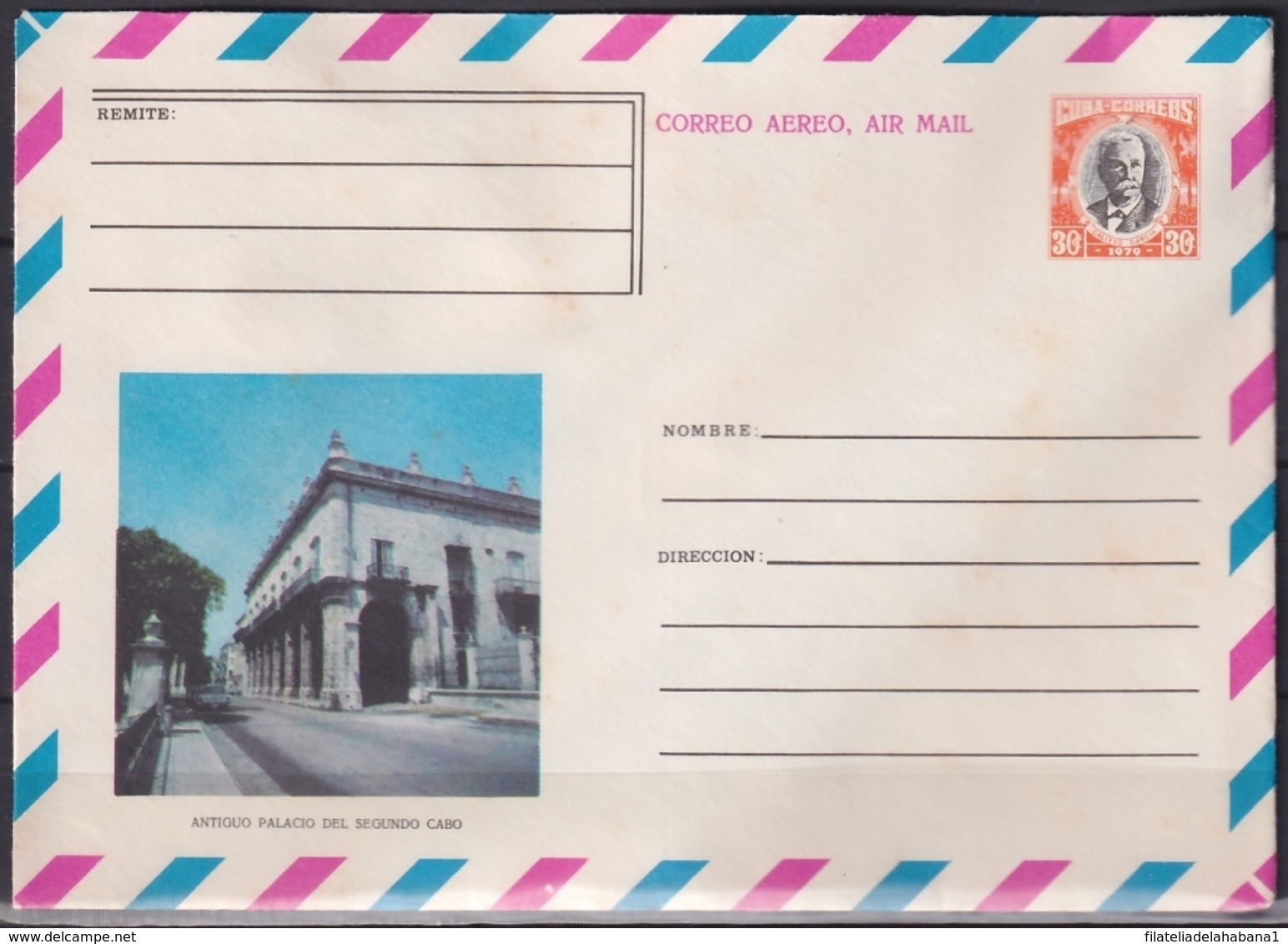 1979-EP-127 CUBA 1979 30c POSTAL STATIONERY COVER. HAVANA. PALACIO DEL SEGUNDO CABO PLAZA DE ARMAS. - Briefe U. Dokumente