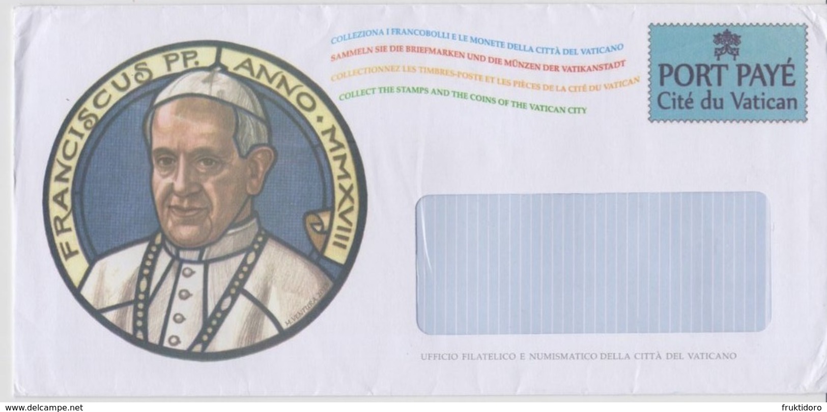 Vatican City - Port Payé - Envelopes With Drawings About Pope Francis I - St Peter's Basilica - Brieven En Documenten