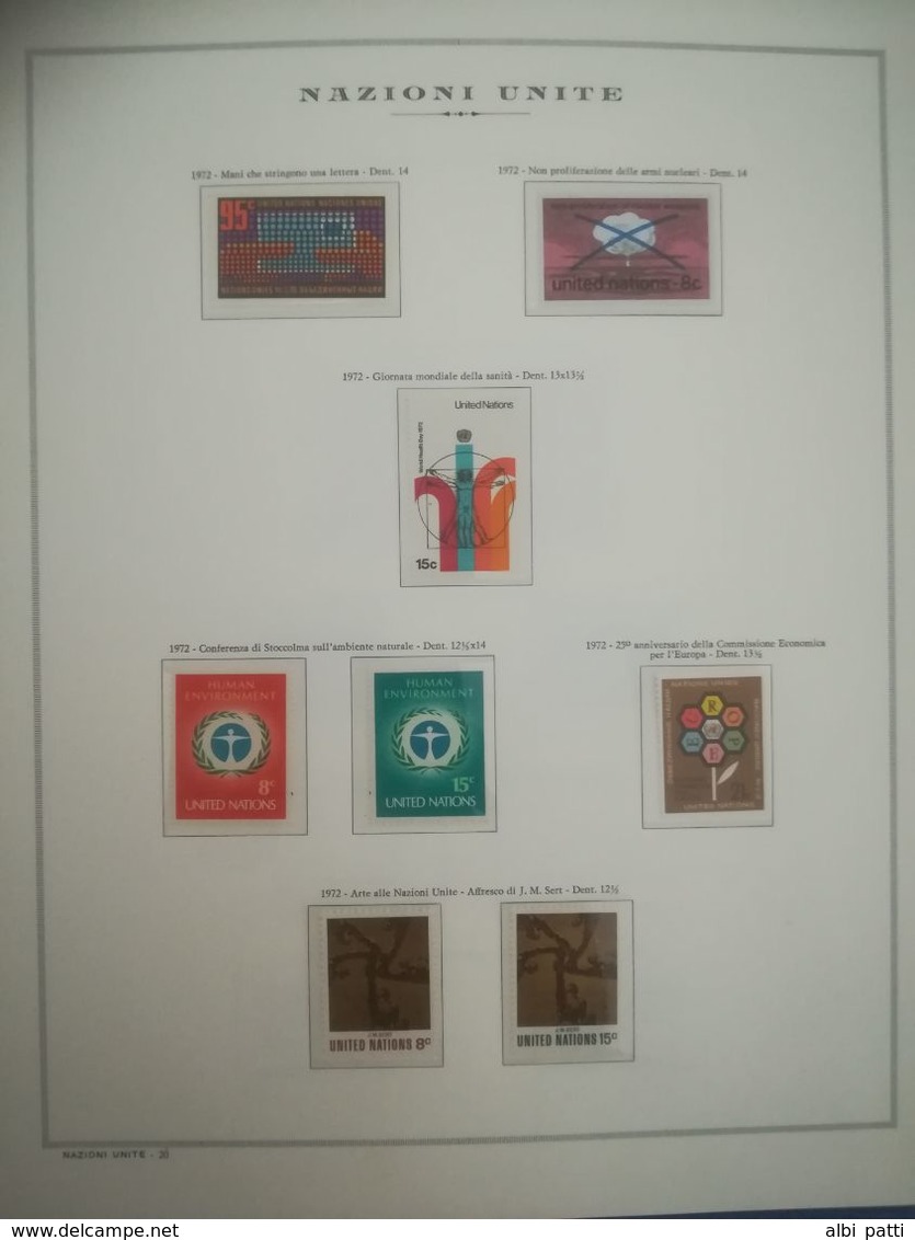 O.N.U. - UNITED NATIONS - NEW YORK - GINEVRA - VIENNA - ADVANCED COLLECTION FROM 1951 TO 1984  MNH**