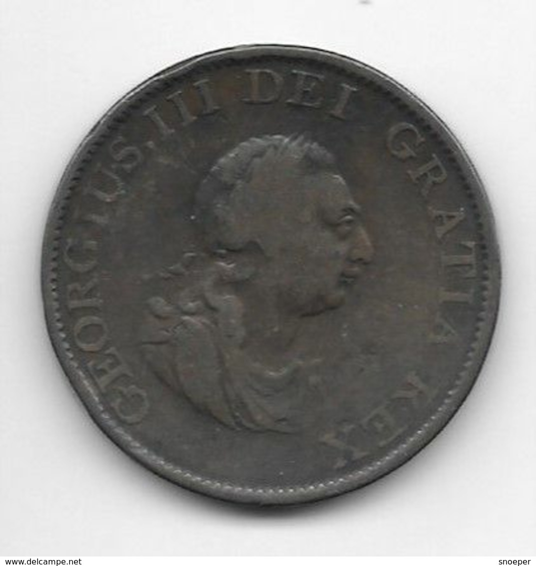 *great Britain 1/2 Penny   1799  Km 647    Fr+ - B. 1/2 Penny