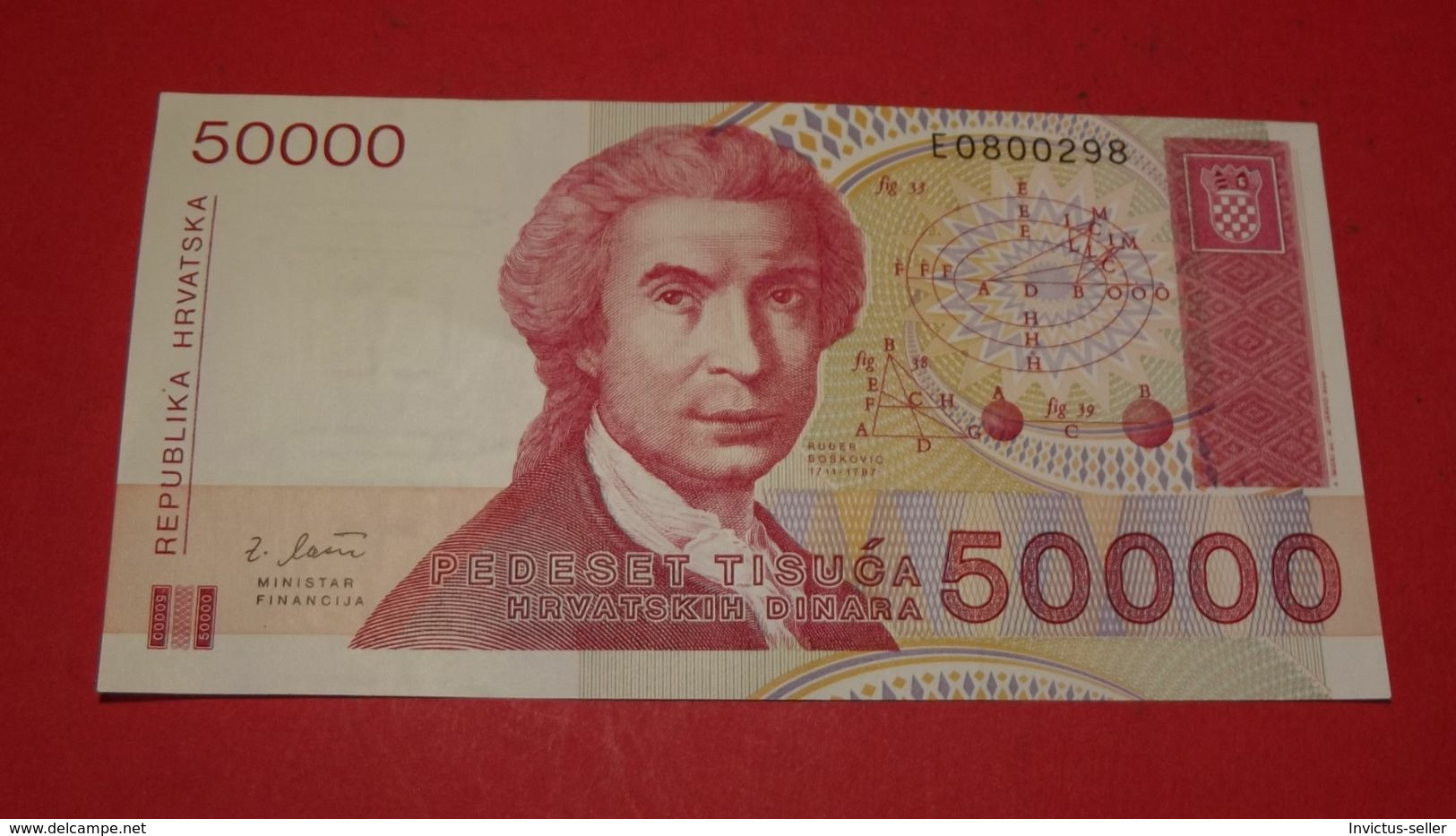 1993 LITUANIA UNIONE SOVIETICA BANCONOTE RUSSA 50000 RUBEL RUSSIAN BANKNOT BILLET DE BANQUE RUSSE ZAR DI RUSSIA RUBLO - Lithuania