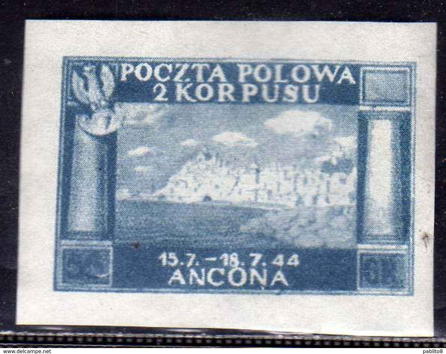 CORPO POLACCO POLISH BODY 1946 NON DENTELLATO IMPERF. VITTORIE POLACCHE WINS POLISH 55g MNH FIRMATO SIGNED - 1946-47 Zeitraum Corpo Polacco