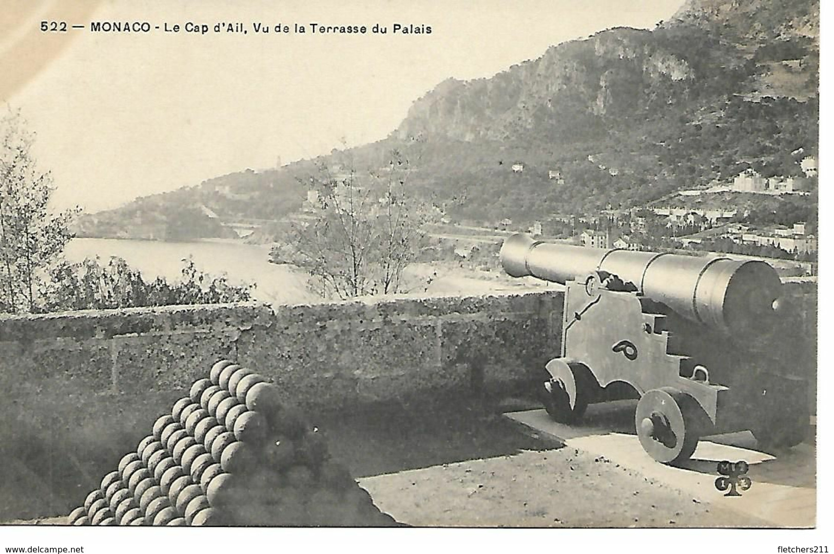 Carte Postale - CPA N°522 MONACO - Le Cap D'Ail, Vu De La Terrasse Du Palais. - Les Terrasses