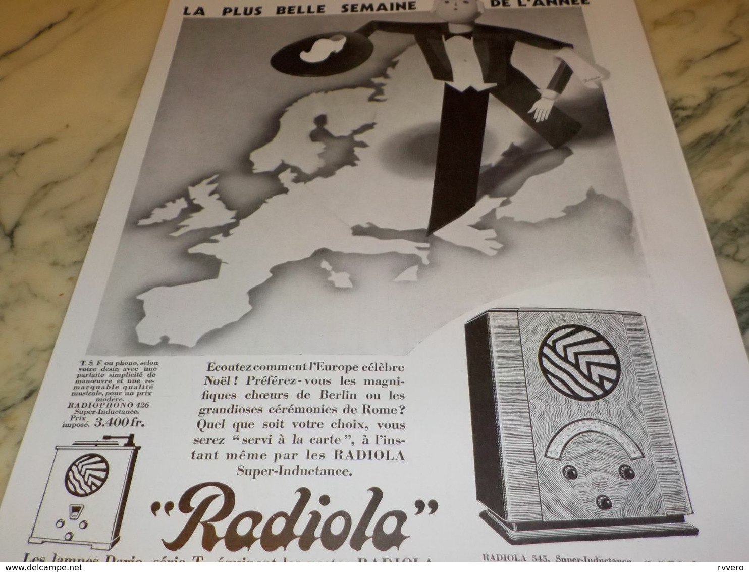 ANCIENNE PUBLICITE LA PLUS BELLE SEMAINE RADIO  RADIOLA  1932 - Altri & Non Classificati