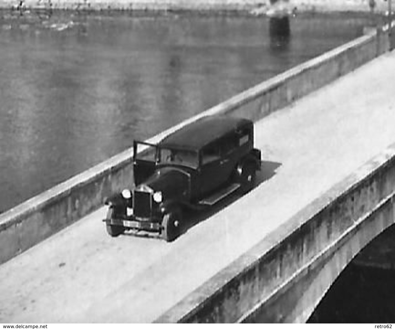 PONTE TRESA → Brücke Mit Oldtimer & Albergo Ristorante Crivelli, Fotokarte Ca.1940 - Tresa
