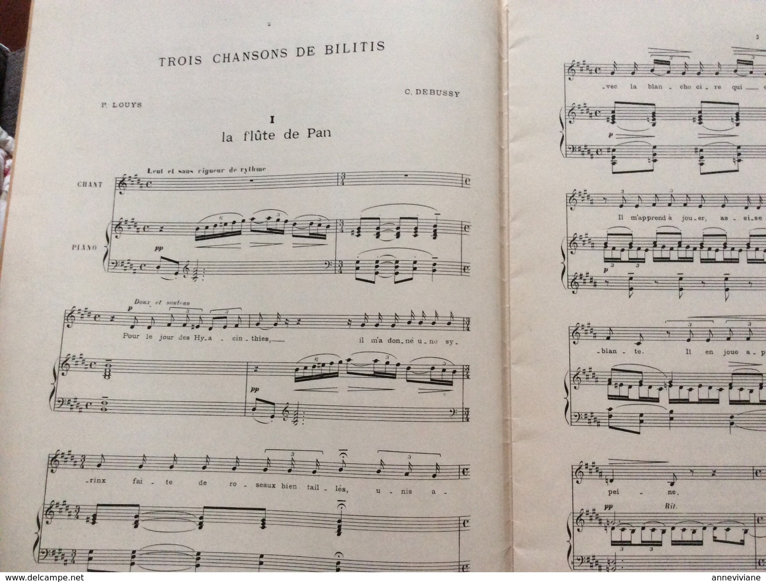 Debussy. Trois Chansons De Bilitis - D-F