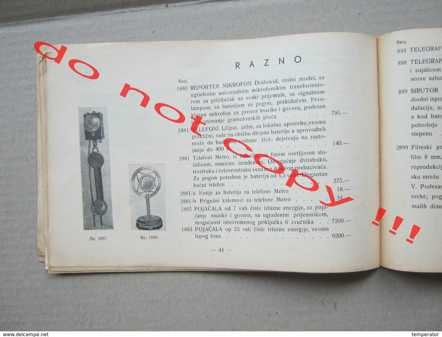 " VIKING " ( 1939 ) / RADIO KATALOG SASTAVNIH DELOVA I PRIBORA with price list - Kingdom of Yugoslavia