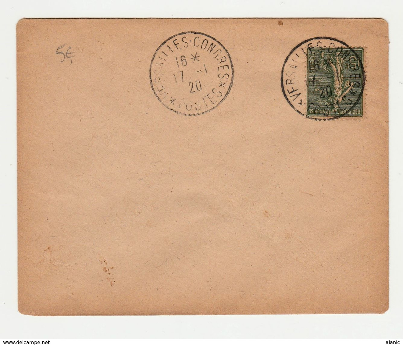Cachets Provisoires N°130 -CONGRES DE VERSAILLES 1920///- 17-1-20 - Temporary Postmarks
