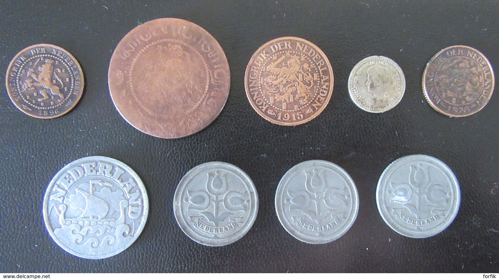 Pays-Bas / Nederland - 9 Monnaies Dont Une D'Inde Néerlandaise Entre 1 Cent 1896 Et 10 Cents 1943 - Collections