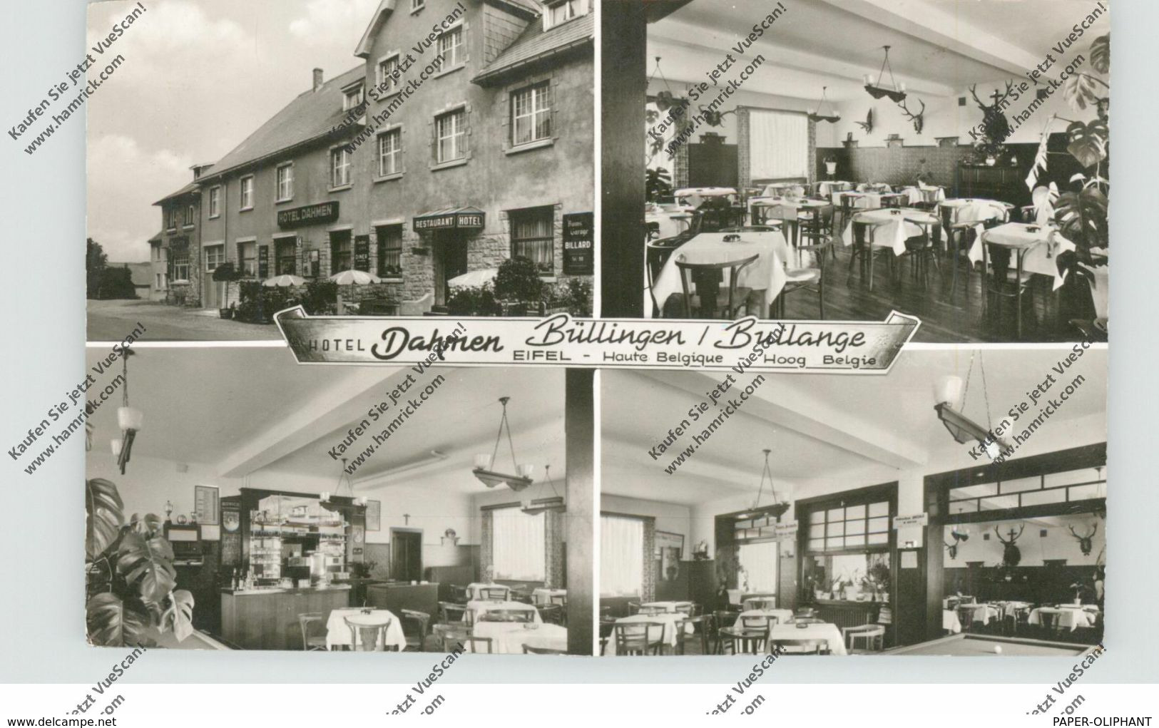 B 4760 BÜLLINGEN, Hotel Dahmen, Billard - Bullange - Buellingen