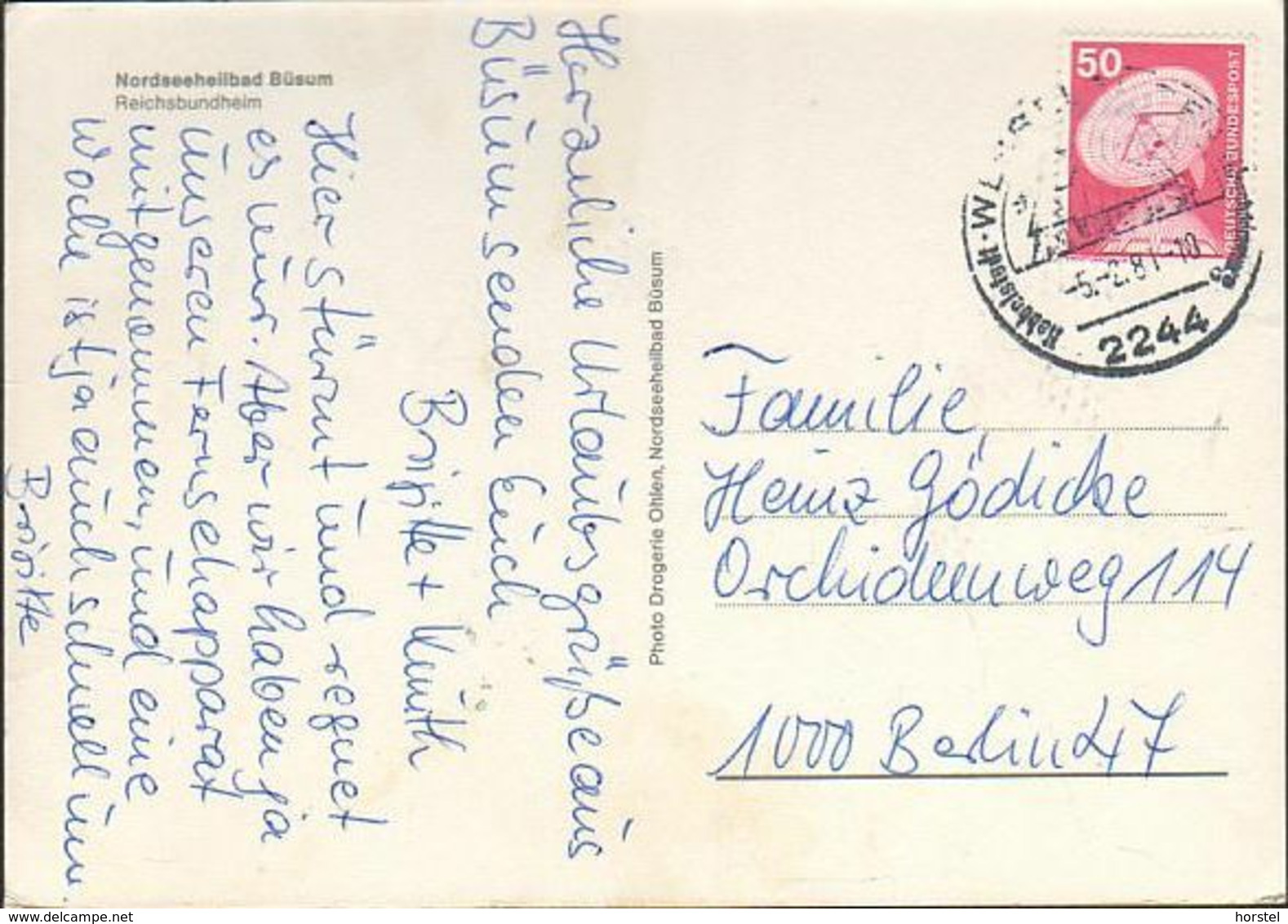 D-25761 Büsum - Nordseeheilbad - Reichsbundheim - Schwimmbad - Nice Stamp - Buesum