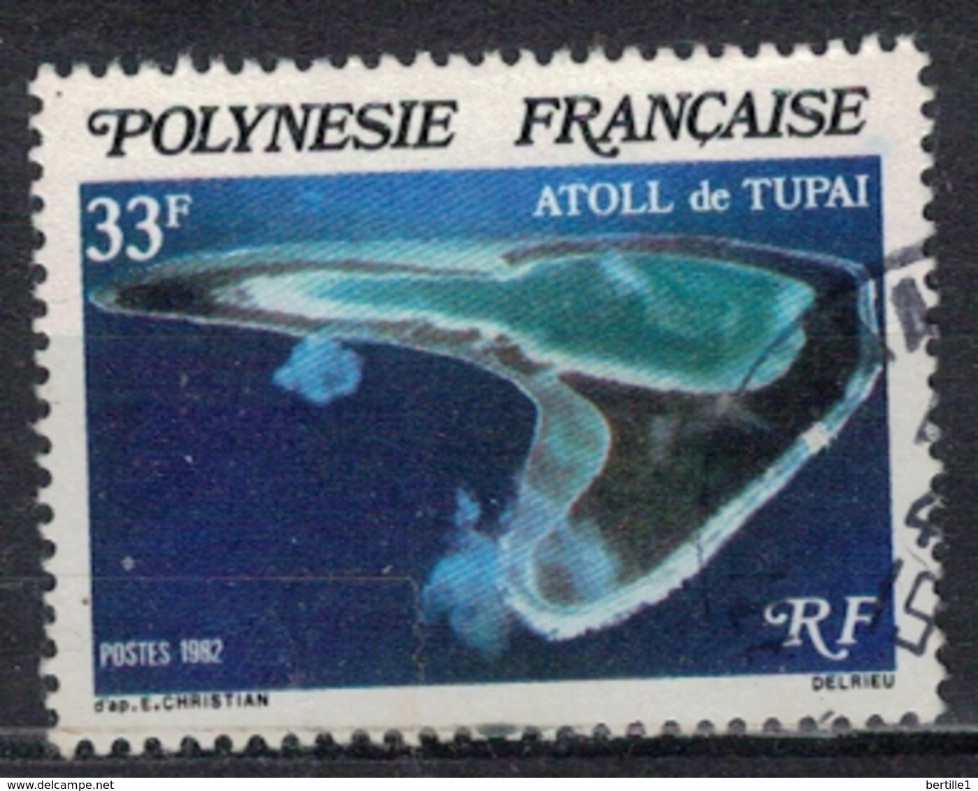 POLYNESIE        N°  YVERT :    187 ( 1 )         OBLITERE       ( OB 8 / 42 ) - Used Stamps