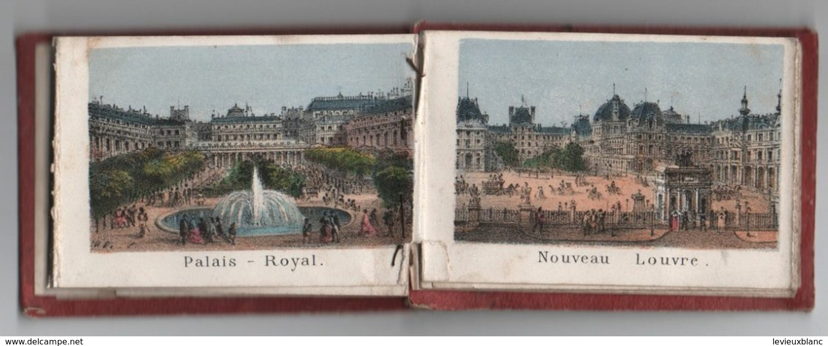 Petit Livret Souvenir De PARIS/10 Gravures:Madeleine,Bourse,Louvre,OpéraTTuileries,Vendôme,Etoile,etc/Vers 1858  NAP14 - Obj. 'Souvenir De'