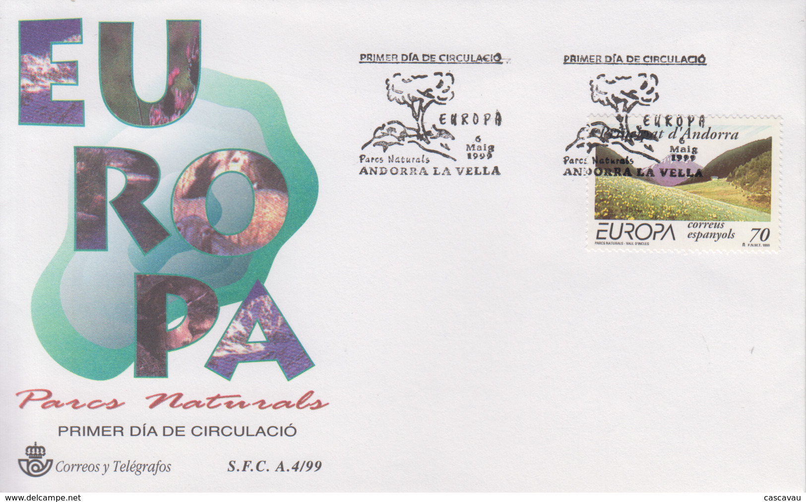 Enveloppe  FDC  1er  Jour    ANDORRE  ANDORRA    EUROPA    1999 - Autres & Non Classés